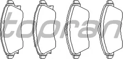 Комплект тормозных колодок, дисковый тормоз TOPRAN купить