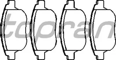 Комплект тормозных колодок, дисковый тормоз TOPRAN купить