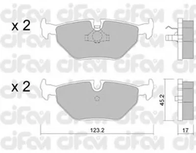 Комплект тормозных колодок, дисковый тормоз CIFAM купить