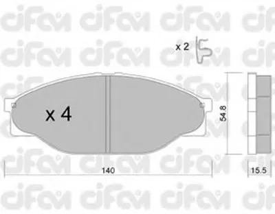 Комплект тормозных колодок, дисковый тормоз CIFAM купить