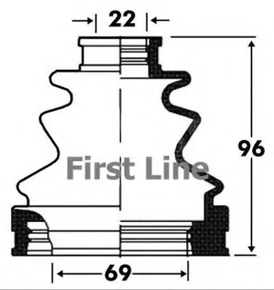 Пыльник, приводной вал FIRST LINE купить
