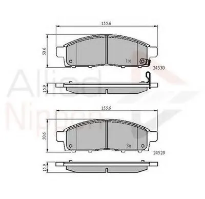 Комплект тормозных колодок, дисковый тормоз ANL Braking COMLINE купить