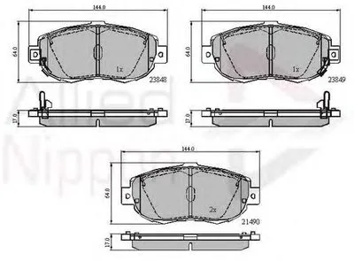 Комплект тормозных колодок, дисковый тормоз ANL Braking COMLINE купить