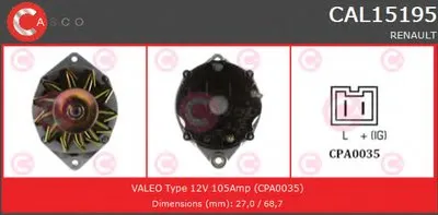 Генератор REMANUFACTURED SERIES CASCO купить