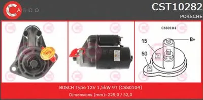 Стартер REMANUFACTURED SERIES CASCO купить