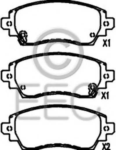 Комплект тормозных колодок, дисковый тормоз EEC купить