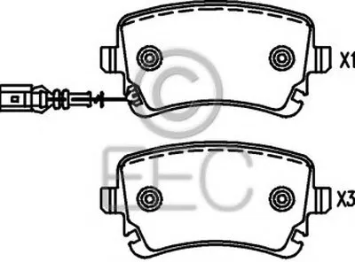 Комплект тормозных колодок, дисковый тормоз EEC купить