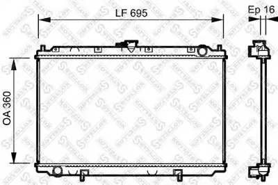 Радиатор, охлаждение двигателя STELLOX купить