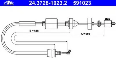 Тросик сцепления ATE купить