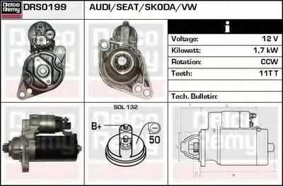Стартер Remanufactured REMY (Light Duty) DELCO REMY купить