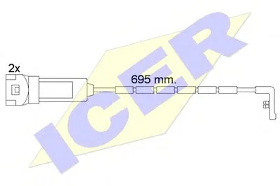 Сигнализатор, износ тормозных колодок ICER купить