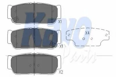 Комплект тормозных колодок, дисковый тормоз KAVO PARTS купить