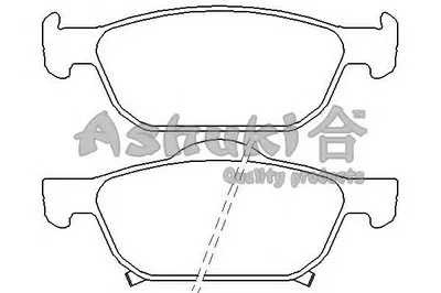 Комплект тормозных колодок, дисковый тормоз ASHUKI купить
