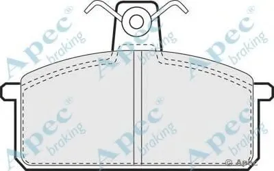 Комплект тормозных колодок, дисковый тормоз APEC braking купить