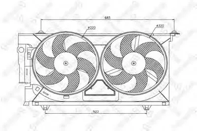 Вентилятор, охлаждение двигателя STELLOX купить
