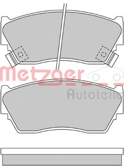 Комплект тормозных колодок, дисковый тормоз METZGER купить