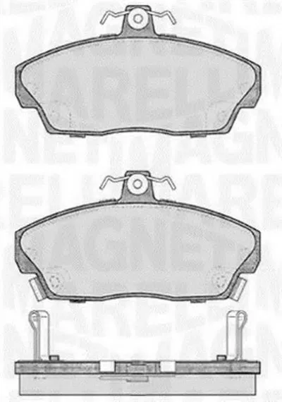 Комплект тормозных колодок, дисковый тормоз MAGNETI MARELLI купить