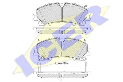 Комплект тормозных колодок, дисковый тормоз ICER купить