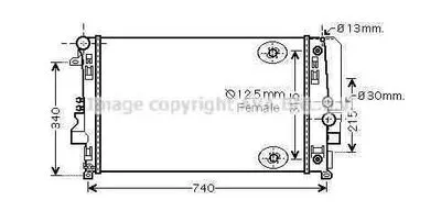 Радиатор, охлаждение двигателя AVA QUALITY COOLING купить