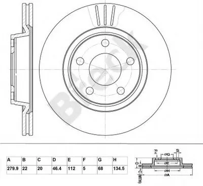 Тормозной диск BRECK купить