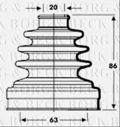 Пыльник, приводной вал BORG & BECK купить