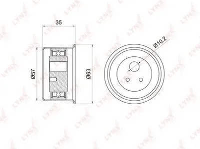 Натяжной ролик, ремень ГРМ LYNXauto купить