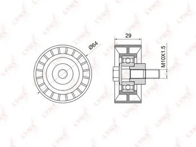 Паразитный / Ведущий ролик, зубчатый ремень LYNXauto купить