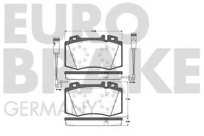 Комплект тормозных колодок, дисковый тормоз EUROBRAKE купить