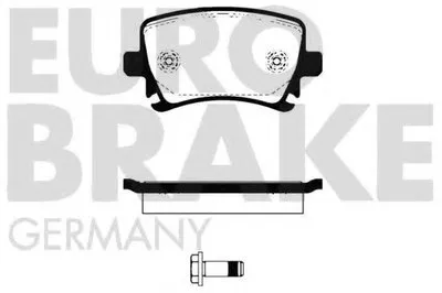 Комплект тормозных колодок, дисковый тормоз EUROBRAKE купить