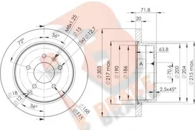 Тормозной диск R BRAKE купить