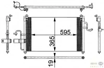 Конденсатор, кондиционер BEHR HELLA SERVICE HELLA купить