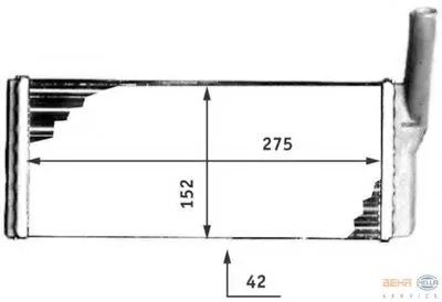 Теплообменник, отопление салона BEHR HELLA SERVICE HELLA купить