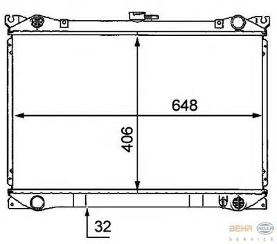 Радиатор, охлаждение двигателя BEHR HELLA SERVICE HELLA купить