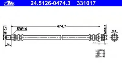 Тормозной шланг ATE купить