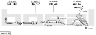 Система выпуска ОГ BOSAL купить