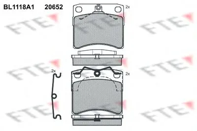Комплект тормозных колодок, дисковый тормоз FTE купить