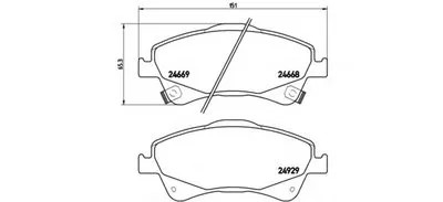 Комплект тормозных колодок, дисковый тормоз BREMBO купить