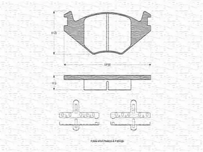 Комплект тормозных колодок, дисковый тормоз MAGNETI MARELLI купить