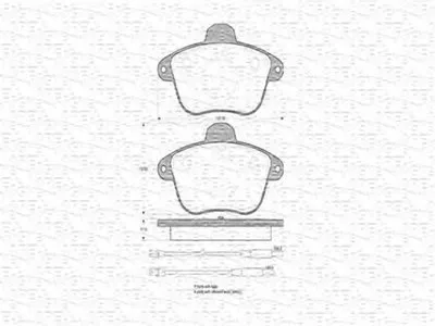 Комплект тормозных колодок, дисковый тормоз MAGNETI MARELLI купить