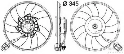 Вентилятор, охлаждение двигателя BEHR HELLA SERVICE купить