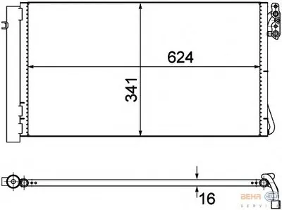 Конденсатор, кондиционер BEHR HELLA SERVICE купить