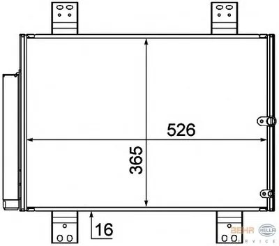 Конденсатор, кондиционер BEHR HELLA SERVICE купить