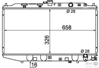 Радиатор, охлаждение двигателя BEHR HELLA SERVICE купить