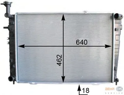 Радиатор, охлаждение двигателя BEHR HELLA SERVICE купить