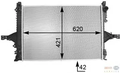 Радиатор, охлаждение двигателя BEHR HELLA SERVICE купить