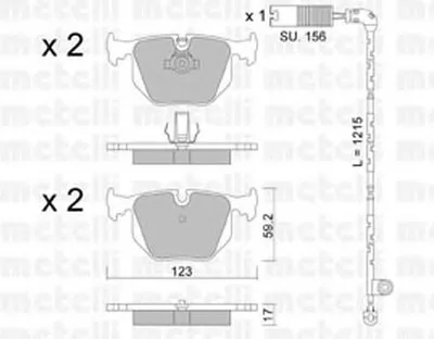 Комплект тормозных колодок, дисковый тормоз METELLI купить