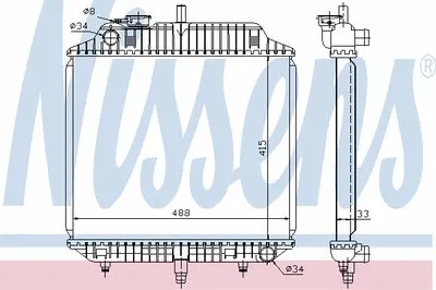 Радиатор, охлаждение двигателя NISSENS купить