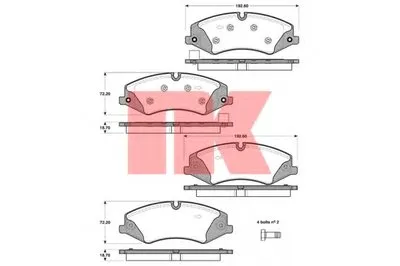 Комплект тормозных колодок, дисковый тормоз NK купить