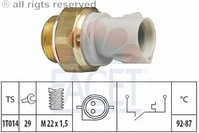 Термовыключатель, вентилятор радиатора FACET купить
