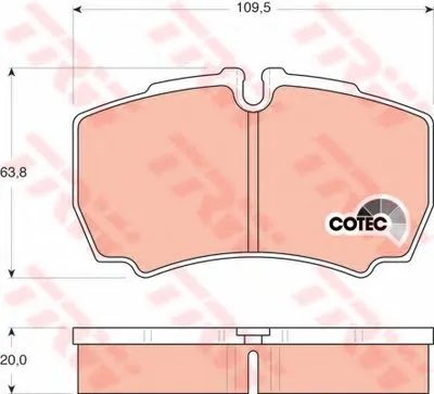 Комплект тормозных колодок, дисковый тормоз COTEC TRW купить